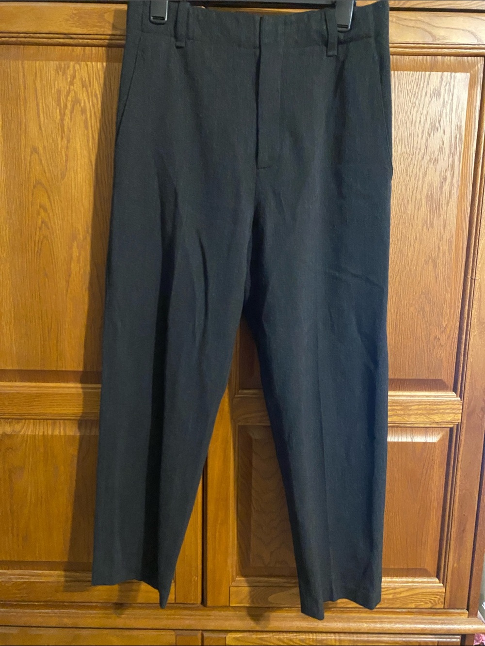 Vince Black Straight-Leg Tailored Trousers